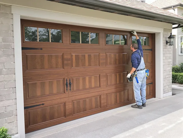Custom garage door showcase by North Branford Garage Door Repair in North Branford