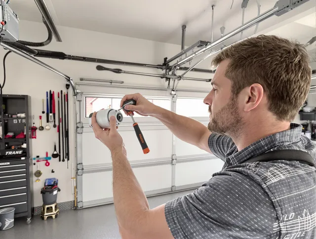 Garage door opener repair service by North Branford Garage Door Repair in North Branford
