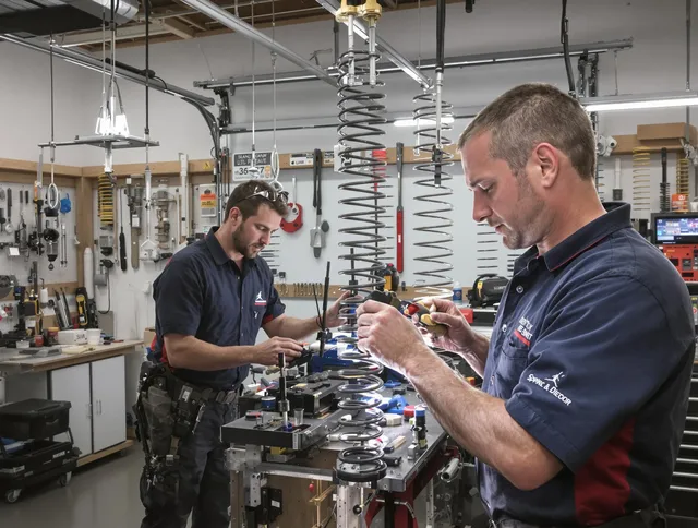 Garage door spring repair service by North Branford Garage Door Repair in North Branford